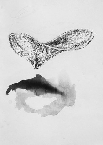 Tinte & Aquarell auf Papier, 100 x 70 cm