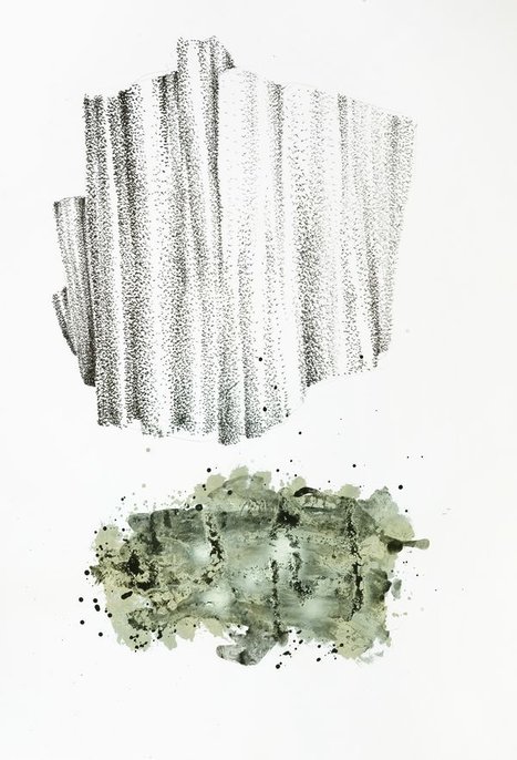 Tinte & Aquarell auf Papier, 100 x 70 cm